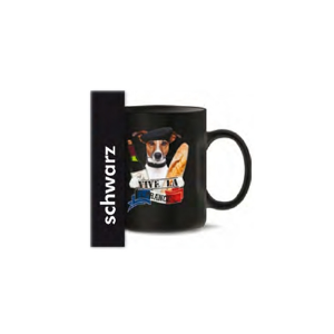 Keramiktasse schwarz für Tonertransfer - 36 Stk./Karton