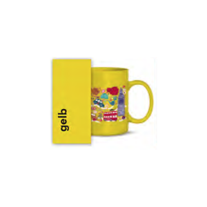 Keramiktasse gelb für Tonertransfer - 36 Stk./Karton