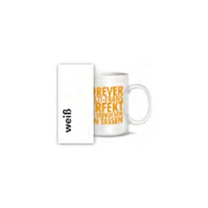 Keramiktasse weiß für Tonertransfer+Sublimation - 36 Stk./Karton