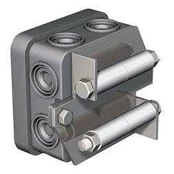 HENSEL Schienen-Endstopper, vormontiert, mit Abzweigdose